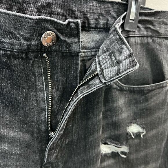 CSG cut off style denim jean shorts distressed size 34 - Picture 6 of 14